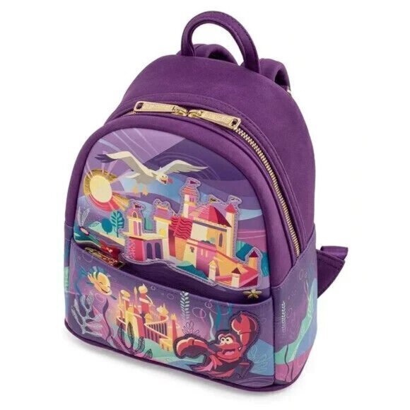 Loungefly Disney The Little Mermaid Ariel Castle Mini Backpack - Picture 7 of 7